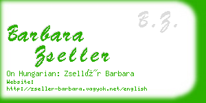 barbara zseller business card